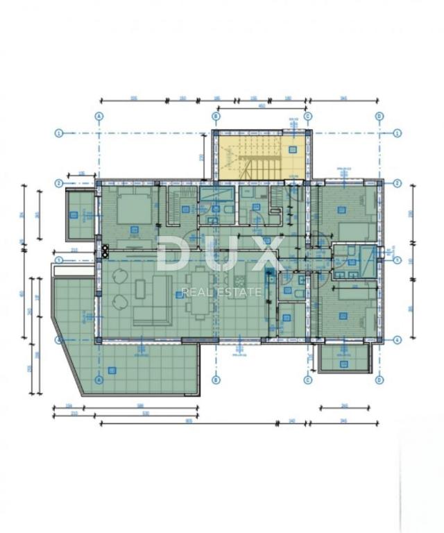 MATULJI, KASTAV, RUBEŠI- građevinsko zemljište 1900m2 s zgradom u izgradnji 600m2 sa 3 prostrana sta