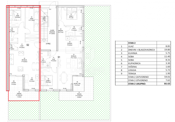 Stan/Apartman Barban, 66, 63m2