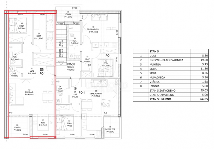 Stan/Apartman Barban, 64, 05m2