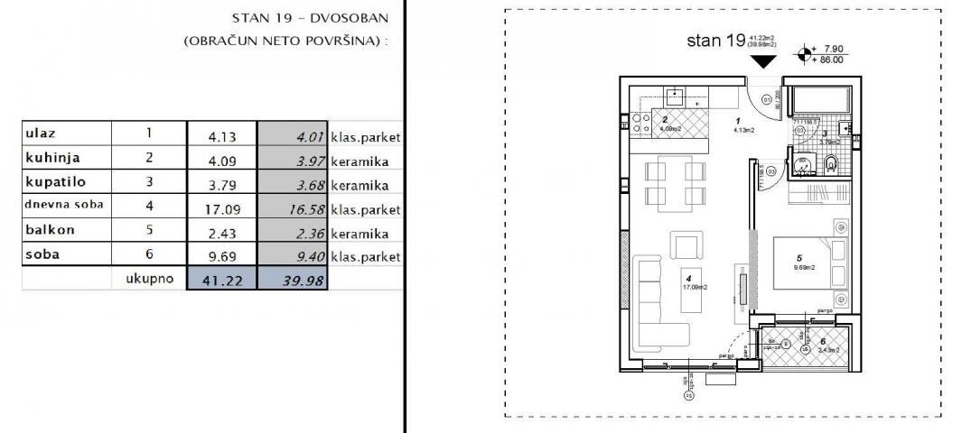 NOVI SAD - TELEP - 39. 98 m2