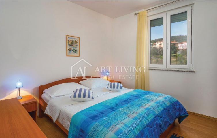 Istria, Rabac - a nice two-bedroom apartment with a pool and a panoramic sea view