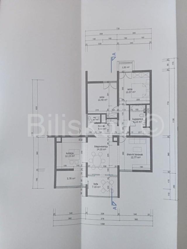 Split, Žnjan, dvosoban komforan stan površine 96 m2, 3/3 