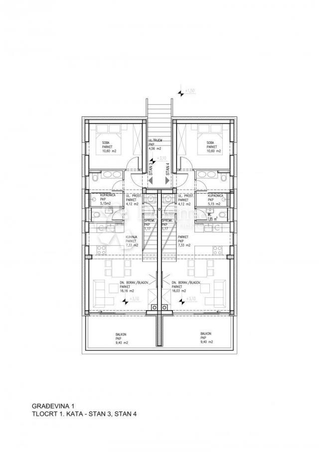 Wohnung Pag, 99,45m2