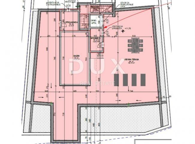 OPATIJA, ZENTRUM - Penthouse in einem neuen Gebäude mit Pool auf dem Dach oberhalb des Zentrums von 