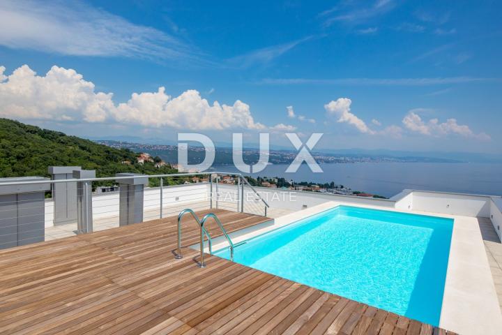 OPATIJA, ZENTRUM - Penthouse in einem neuen Gebäude mit Pool auf dem Dach oberhalb des Zentrums von 