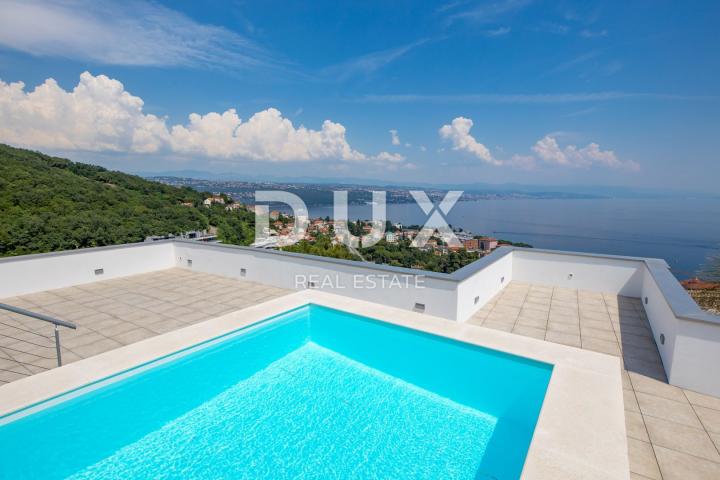 OPATIJA, ZENTRUM - Penthouse in einem neuen Gebäude mit Pool auf dem Dach oberhalb des Zentrums von 