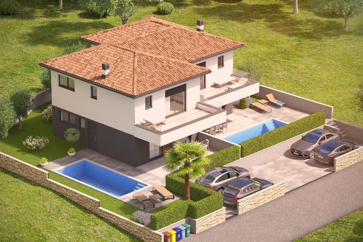 Malinska, Kremenići, dvoetažni stan u dvojnoj kući, NKP 115, 50m2