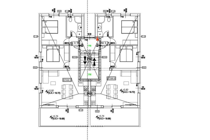 Trogir, Seget Donji, dvosoban stan s krovnom terasom neto korisne površine 83, 51 m2 – S5