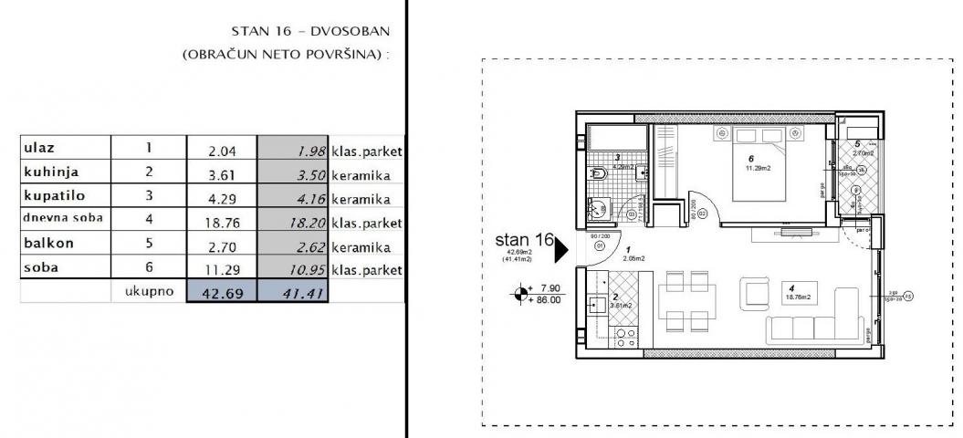 NOVI SAD - TELEP - 41. 41 m2