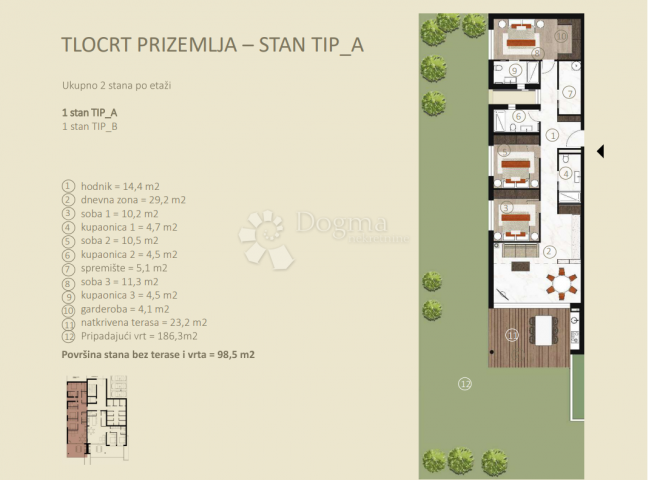 Wohnung Novigrad, 336,50m2