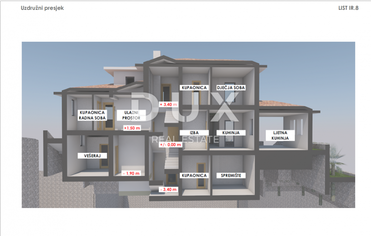 OPATIJA, IČIĆI, ANIČIĆI - Baugrundstück 1520m2 MIT STANDORTERLAUBNIS! mit Meerblick zum Bauen von Wo