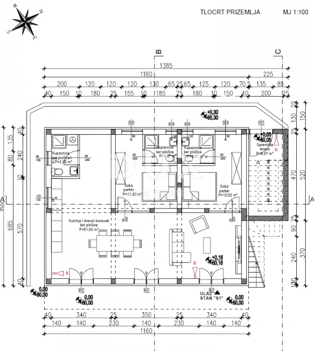 OPATIJA, VOLOSKO- građevinsko zemljište  640m2 S GRAĐ. DOZVOLOM!!! i pogledom na more za stambenu zg