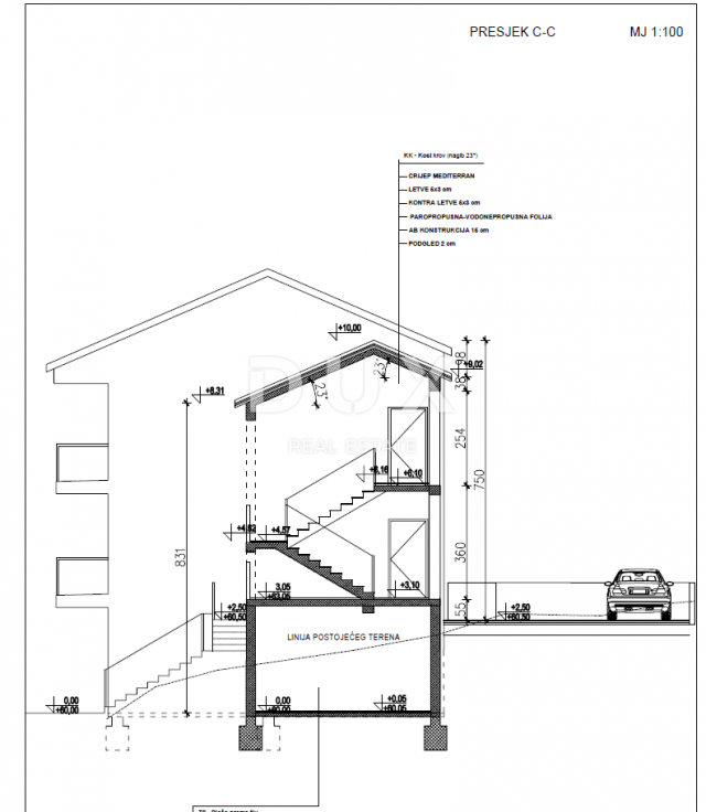 OPATIJA, VOLOSKO- građevinsko zemljište  640m2 S GRAĐ. DOZVOLOM!!! i pogledom na more za stambenu zg