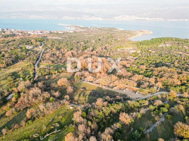 Otok Krk, Šilo -  Očišćeno, ravno poljoprivredno zemljište, buduće građevinsko, 600m do prekrasnih p