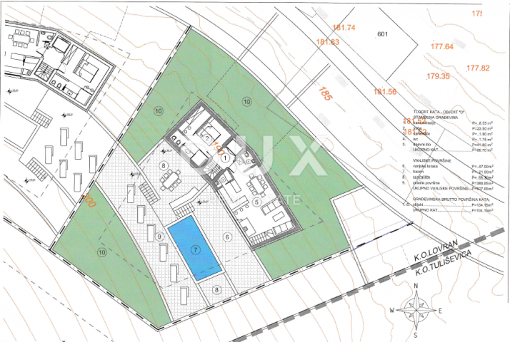 OPATIJA, LOVRAN, LIGANJ- građevinsko zemljište 1250m2 s panoramskim pogledom na more za stambenu zgr