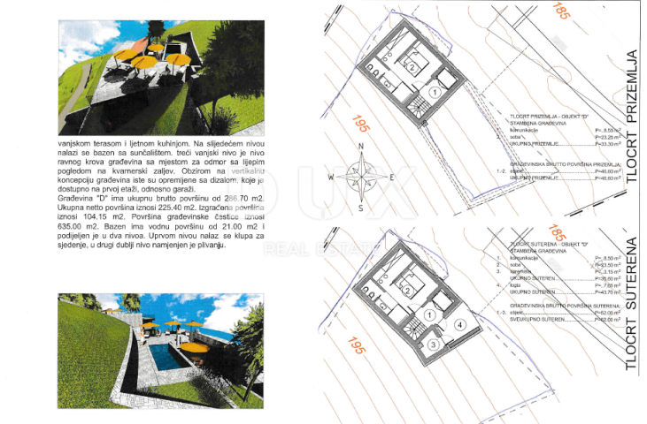 OPATIJA, LOVRAN, LIGANJ- građevinsko zemljište 1250m2 s panoramskim pogledom na more za stambenu zgr