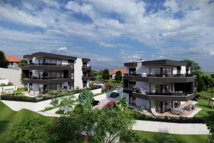 Kastav, za investitore ! Rohbau zgrada s 1. 000m2 građevinskog terena