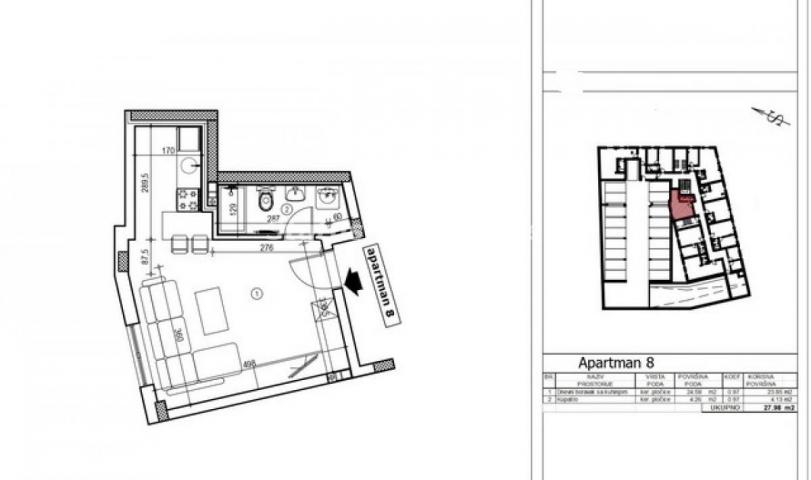 Petrovaradin-Useljiva Garsonjera 28 m2 u Suterenu na Top Lokaciji--065/385 8880