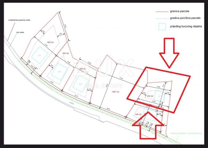 GORSKI KOTAR, LOKVE - atraktivno zemljište 450m2 za obiteljsku kuću / villu / apartmane / kuću za iz