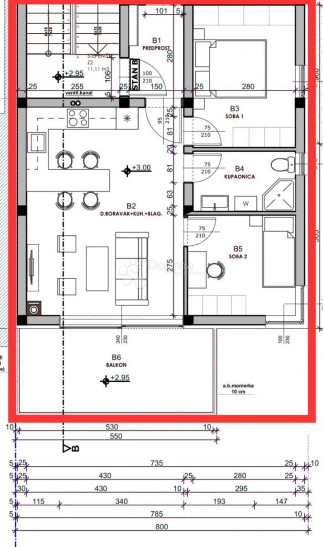 Wohnung Medulin, 104,93m2