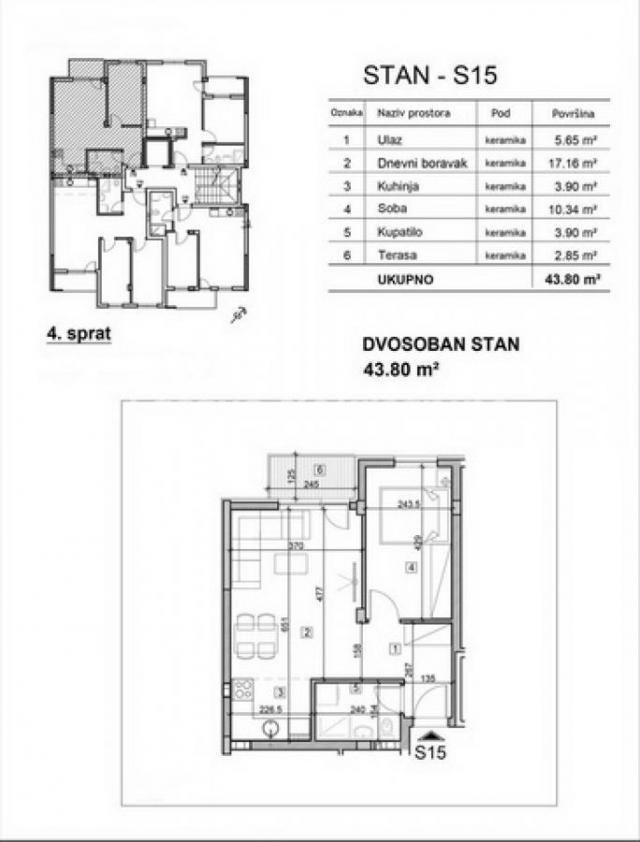 Nova Detelinara-Odličan Dvosoban stan 44 m2 u Izgradnji sa Parking Mestom-povrat Pdv-065/385 8880