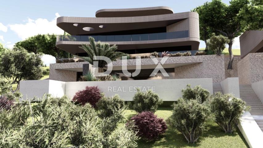 OPATIJA, ZENTRUM - Grundstück mit einem Projekt für 3 Luxusapartments mit Pool und Panoramablick auf