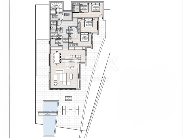 OPATIJA, ZENTRUM - Grundstück mit einem Projekt für 3 Luxusapartments mit Pool und Panoramablick auf