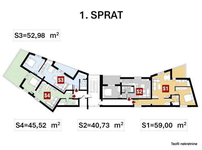 TREBINJE 59m2 , (T) , 106200e