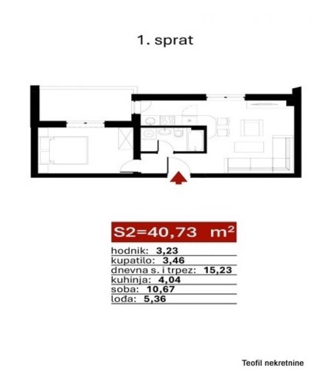 TREBINJE 41m2 , (L) , 85540e