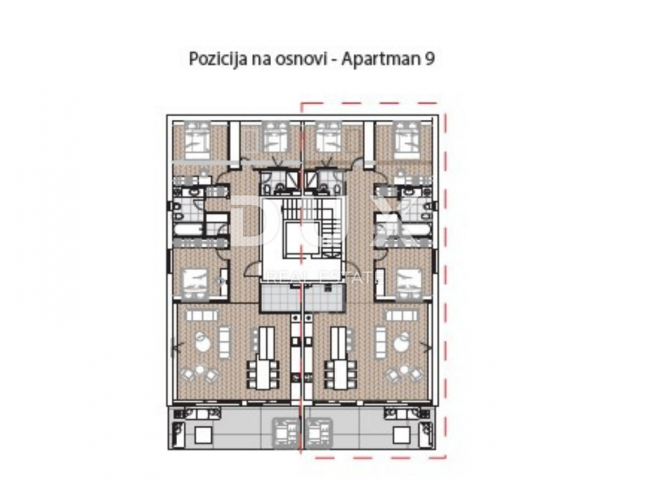 OPATIJA, CENTAR - stan u potkrovlju s pogledom u novogradnji iznad centra Opatije 