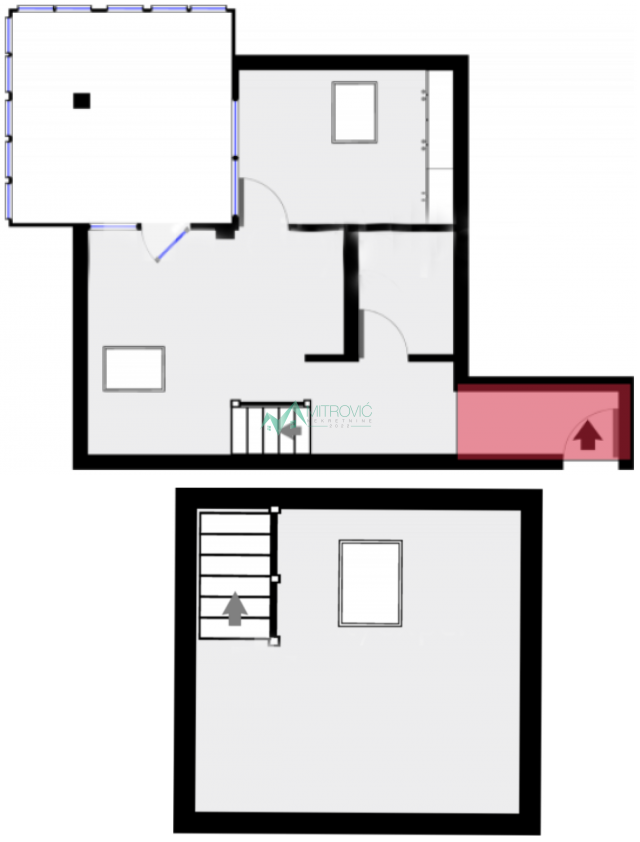 Bulevar/ 54m2, dvoiposoban dupleks. 