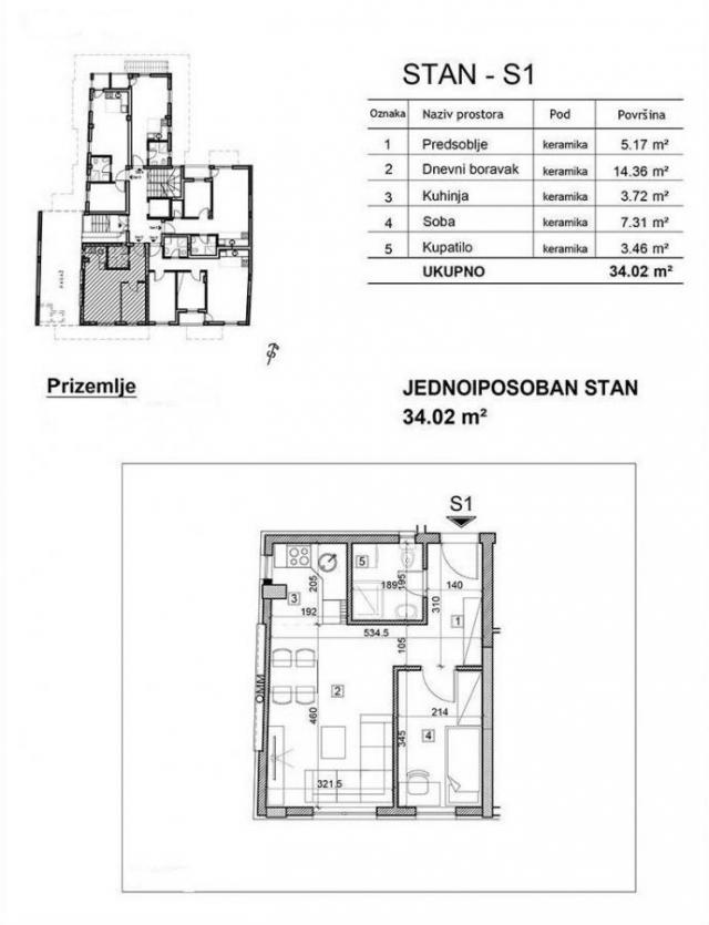 Salajka-Fantastičan Jednoiposoban stan 34 m2 u Izgradnji sa Parking Mestom-povrat Pdv-065/385 8880