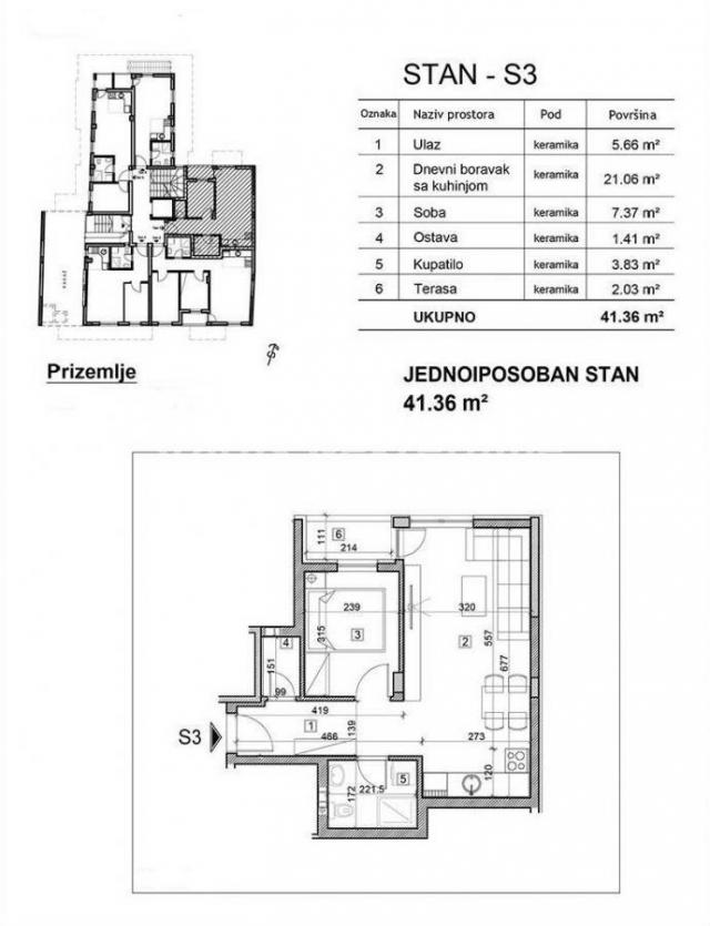 Salajka-Fantastičan Jednoiposoban stan 41 m2 u Izgradnji sa Parking Mestom-povrat Pdv-065/385 8880