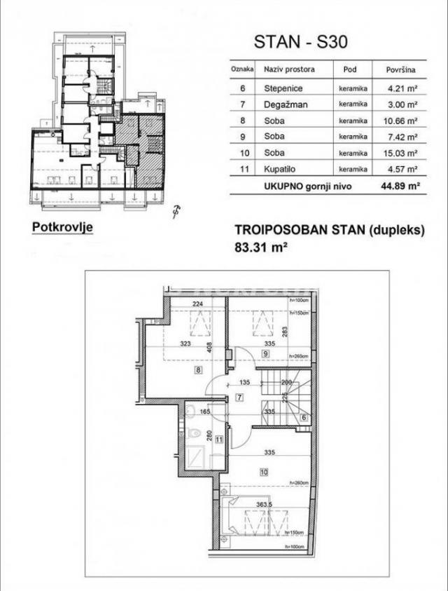 Salajka-Fantastičan Troiposoban stan 83 m2 u Izgradnji sa Parking Mestom-povrat Pdv-065/385 8880