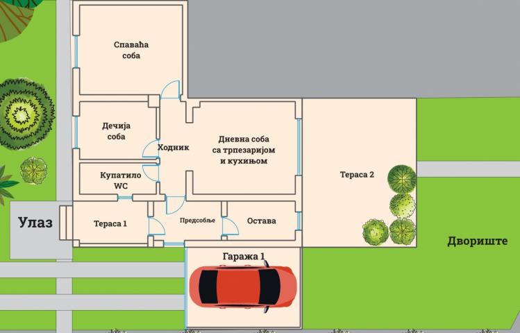 Stan u kući, 74m2, Kovilovo, 64. 500, uknjižen