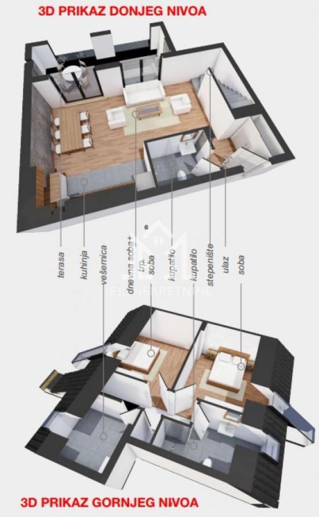 Trosoban stan- duplex, 95. 07m2 centar grada