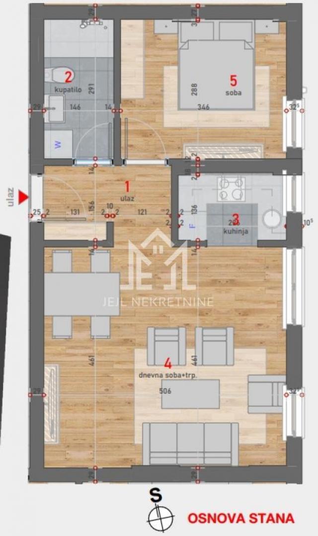 Trosoban stan, 44. 39m2 centar grada