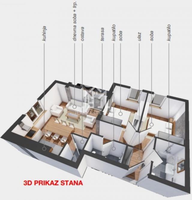 Trosoban stan, 60. 90m2 centar grada