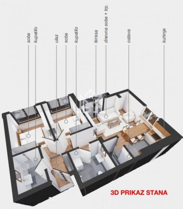 Trosoban stan, 63. 56m2 centar grada