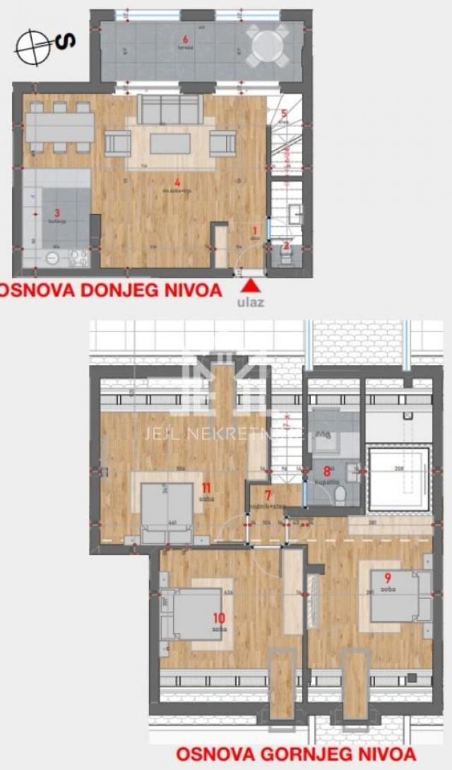 Četvorosoban - DUPLEX 107m2, 2 terase na krovu GRATIS