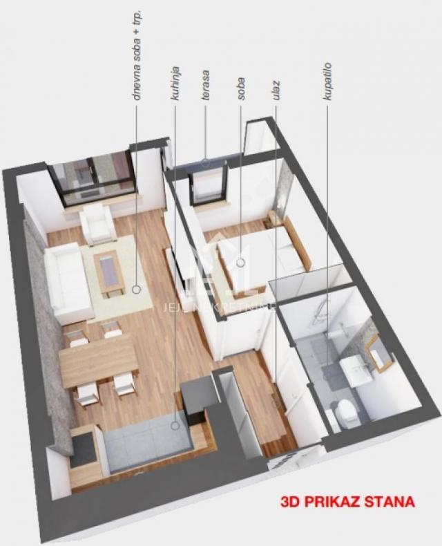 Dvosoban stan, 43. 52m2 centar grada