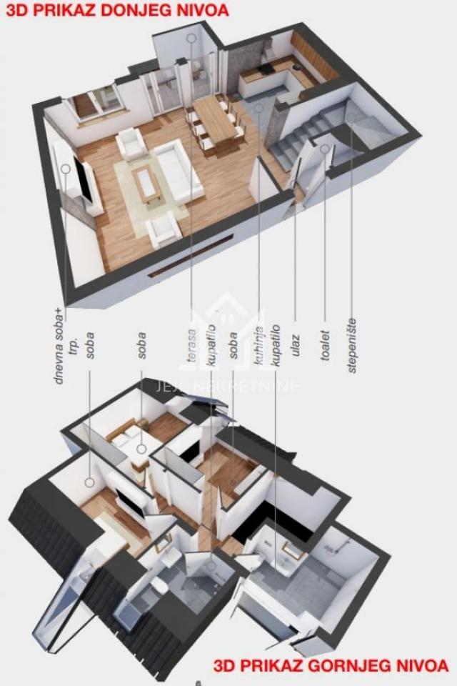 Četvorosoban - DUPLEX stan, 98. 64m2, centar grada