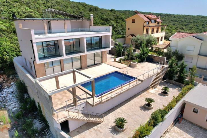 Luksuzna ekološka vila sa bazenom i panoramskim pogledom na more - Žukovica, Kotor