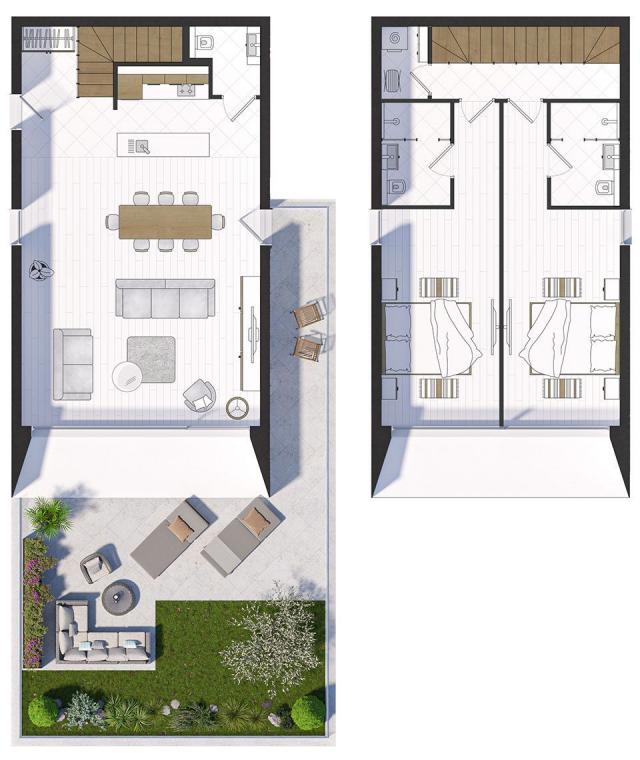 Tivat, Krašići – Duplex dvosoban apartman  111. 2m2  sa otvorenim pogledom na more u novom kompleksu