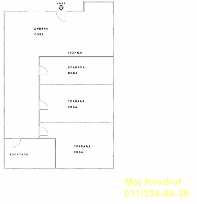 Zvezdara, Braće Jerković - Čedomilja Mitrovića, 64m2