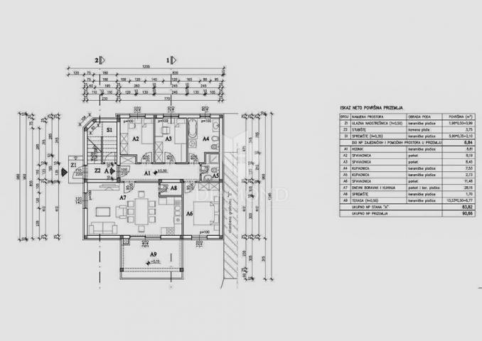 Wohnung Marčana, 96m2