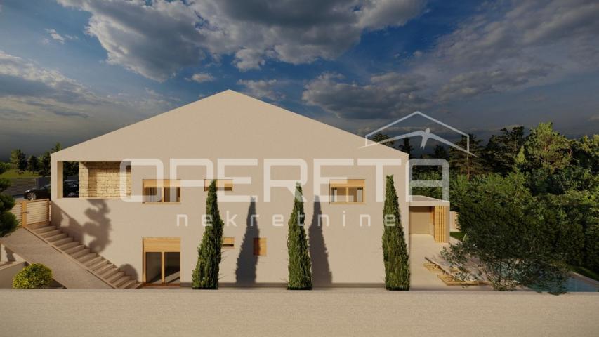 Istra, Vodnjan, završena duplex vila sa bazenom, novogradnja