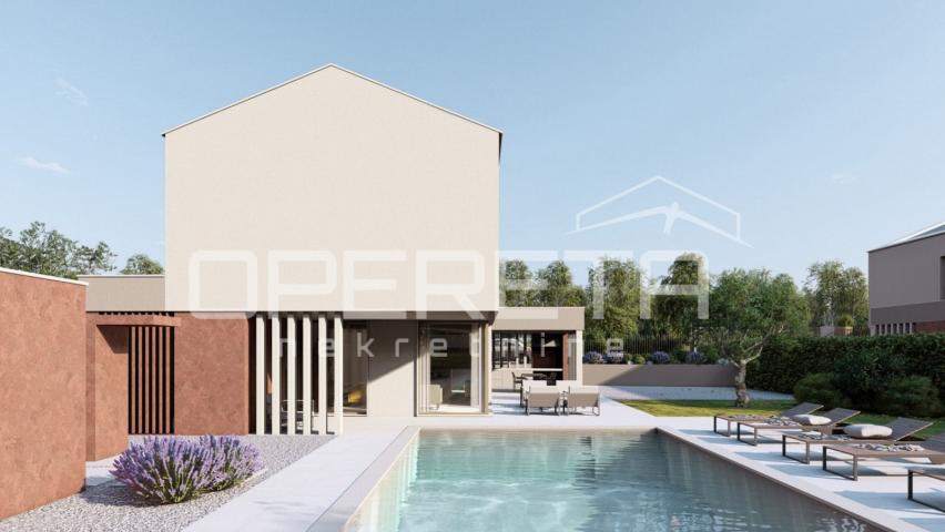 Istra, Labin, okolica, predivna moderna vila u kompleksu 
