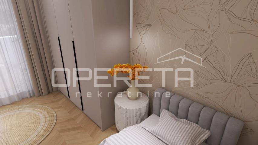 Novogradnja, trosoban stan s bazenom, prizemlje, 110 m2, vrt, Mandre, Pag