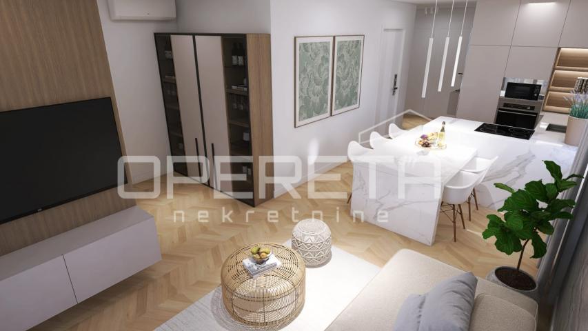 Novogradnja, trosoban stan s bazenom, prizemlje, 110 m2, vrt, Mandre, Pag